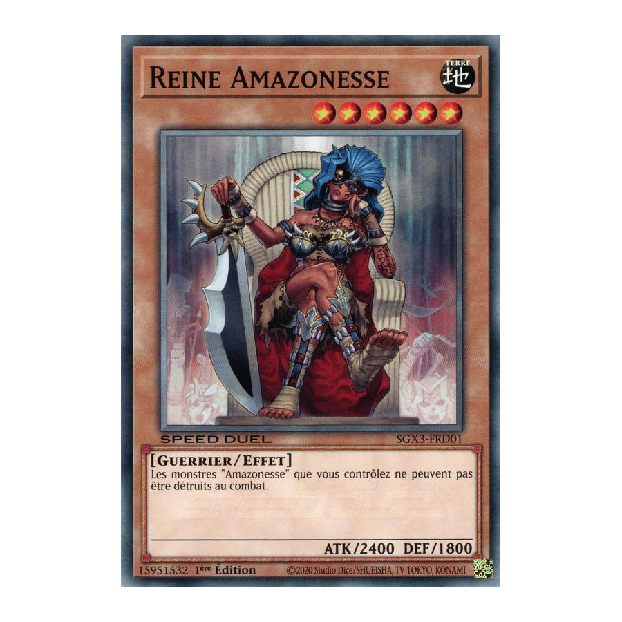Yu-Gi-Oh TCG SGX3-FRD01 C Reine Amazonesse Speed Duel GX : Les Duellistes des Ombres