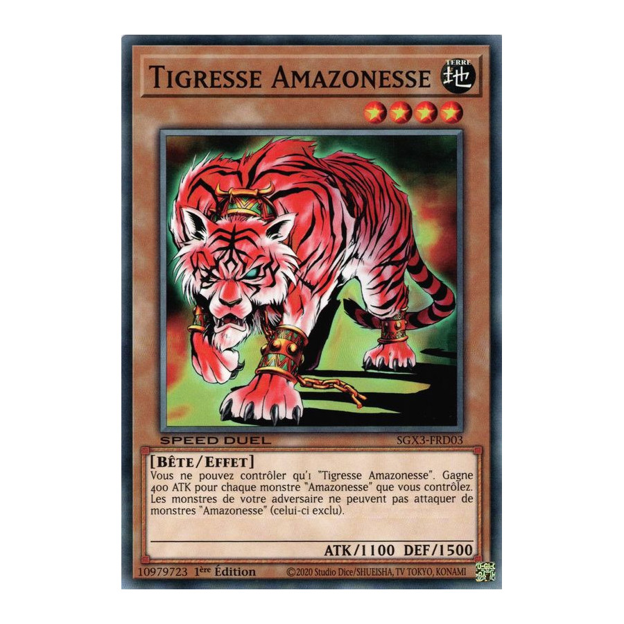 Yu-Gi-Oh TCG SGX3-FRD03 C Tigresse Amazonesse Speed Duel GX : Les Duellistes des Ombres