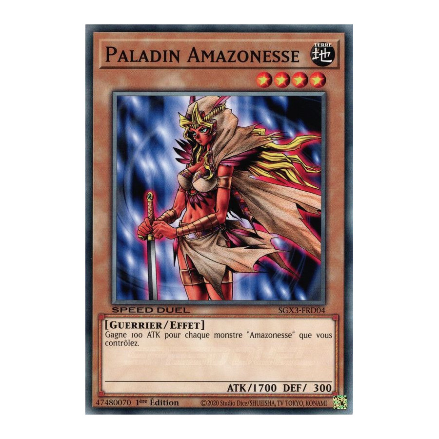 Yu-Gi-Oh TCG SGX3-FRD04 C Paladin Amazonesse Speed Duel GX : Les Duellistes des Ombres