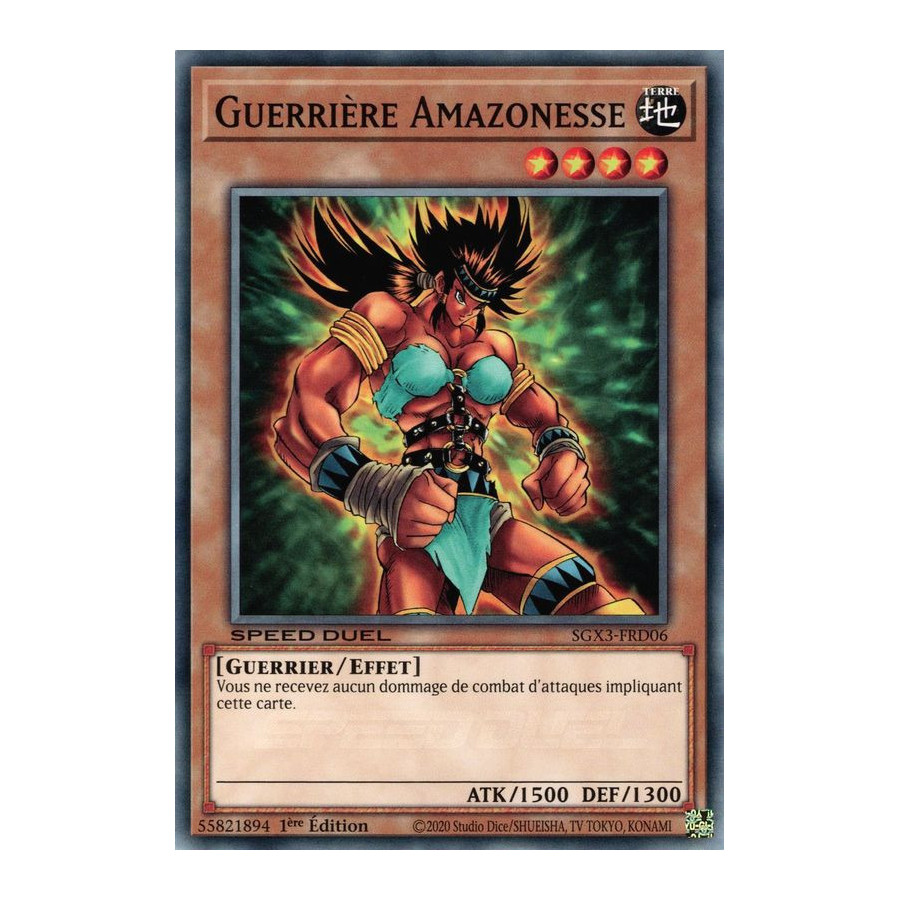 Yu-Gi-Oh TCG SGX3-FRD06 C Guerrière Amazonesse Speed Duel GX : Les Duellistes des Ombres