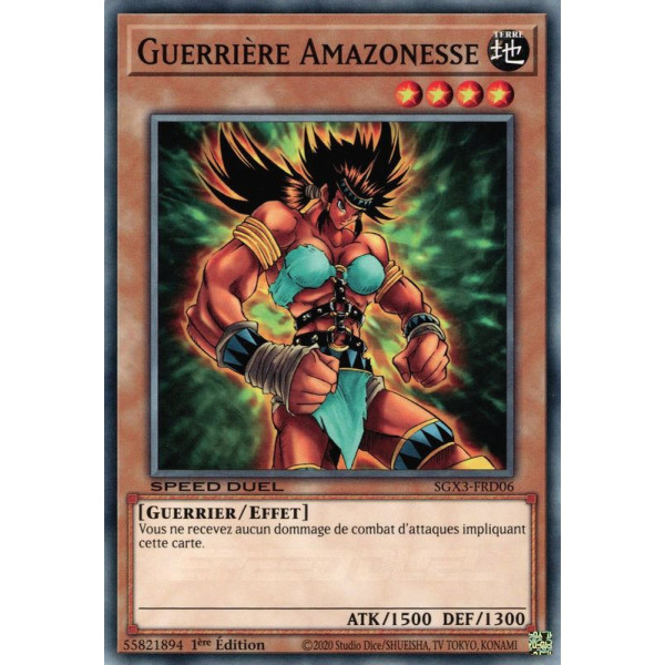 Yu-Gi-Oh TCG SGX3-FRD06 C Guerrière Amazonesse Speed Duel GX : Les Duellistes des Ombres