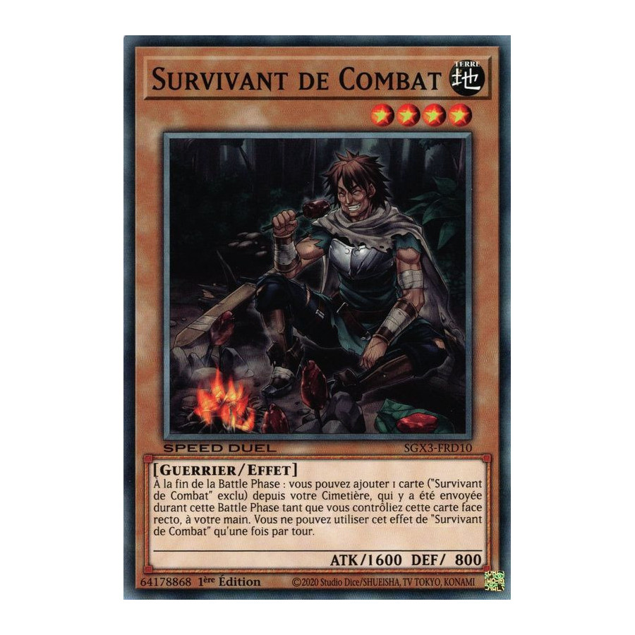 Yu-Gi-Oh TCG SGX3-FRD10 C Survivant de Combat Speed Duel GX : Les Duellistes des Ombres