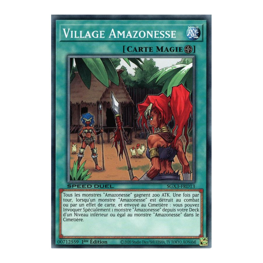 Yu-Gi-Oh TCG SGX3-FRD13 C Village Amazonesse Speed Duel GX : Les Duellistes des Ombres