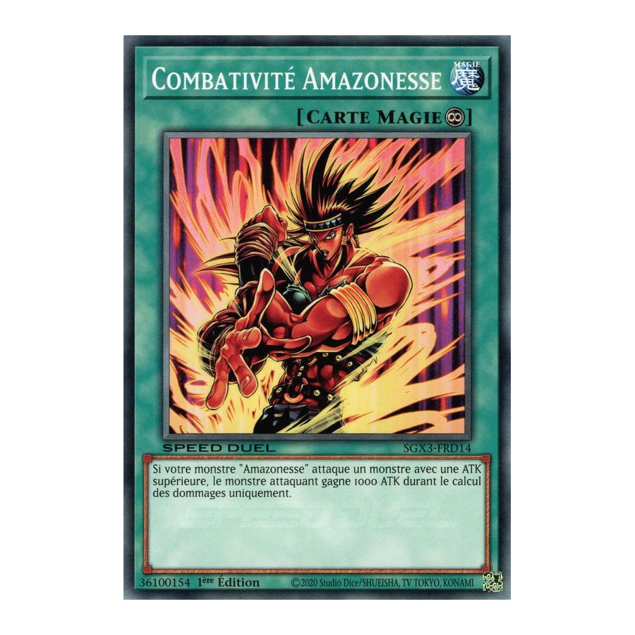 Yu-Gi-Oh TCG SGX3-FRD14 C Combativité Amazonesse Speed Duel GX : Les Duellistes des Ombres