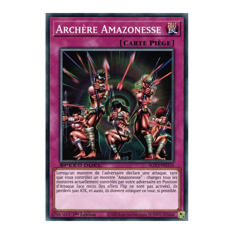 Yu-Gi-Oh TCG SGX3-FRD16 C Archère Amazonesse Speed Duel GX : Les Duellistes des Ombres