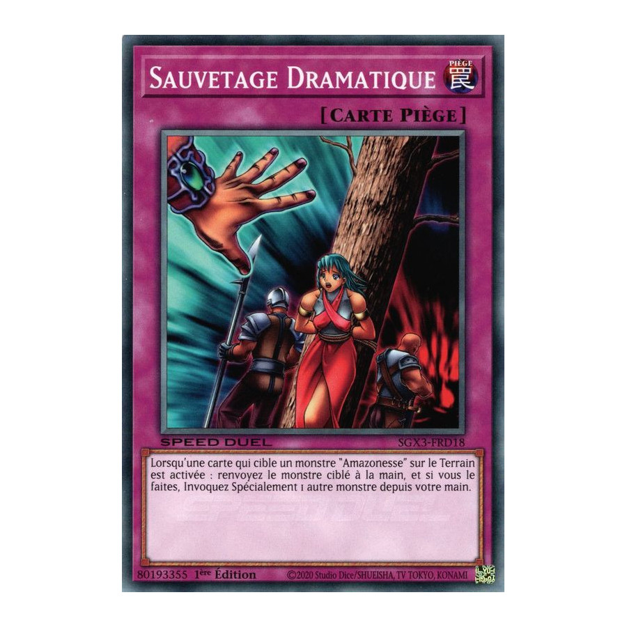 Yu-Gi-Oh TCG SGX3-FRD18 C Sauvetage Dramatique Speed Duel GX : Les Duellistes des Ombres