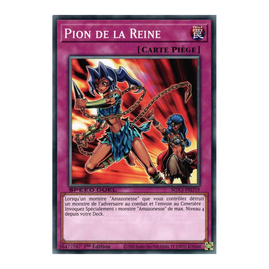 Yu-Gi-Oh TCG SGX3-FRD19 C Pion de la Reine Speed Duel GX : Les Duellistes des Ombres