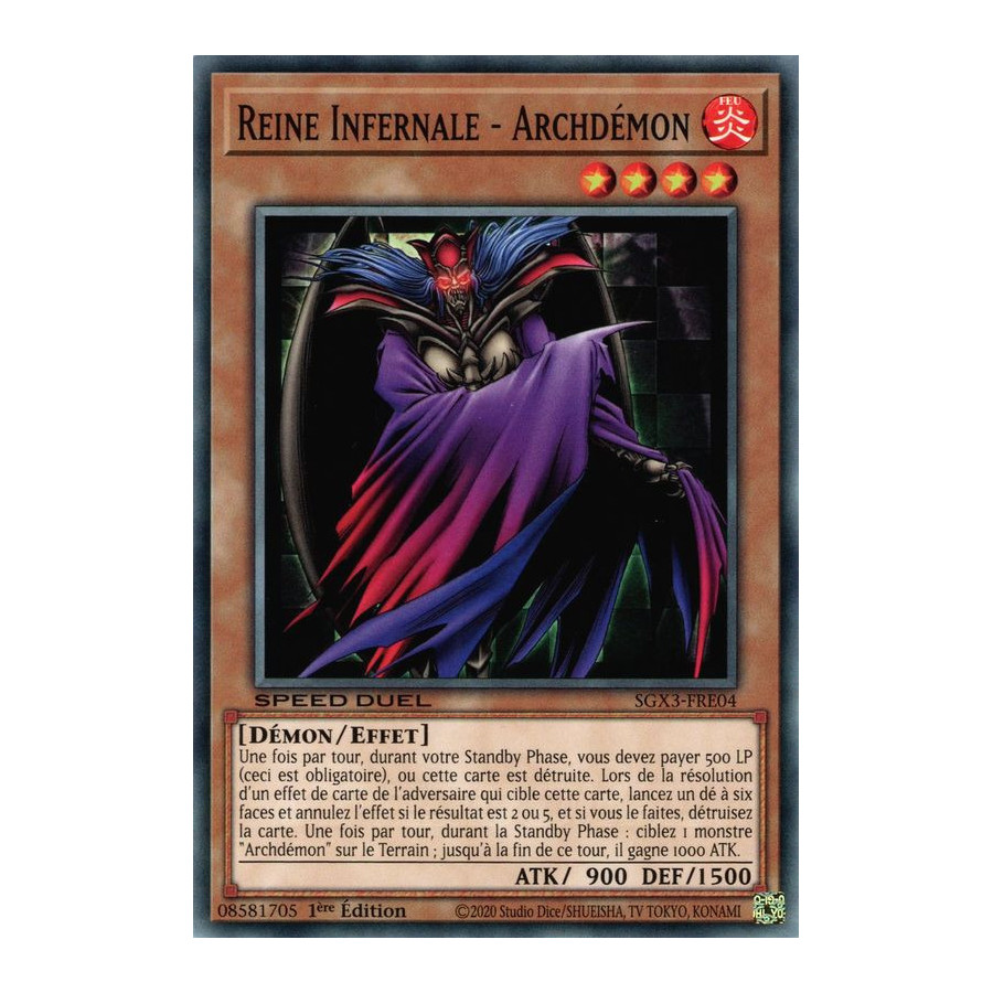 Yu-Gi-Oh TCG SGX3-FRE04 C Reine Infernale - Archdémon Speed Duel GX : Les Duellistes des Ombres