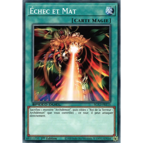 Yu-Gi-Oh TCG SGX3-FRE15 C Échec et Mat Speed Duel GX : Les Duellistes des Ombres