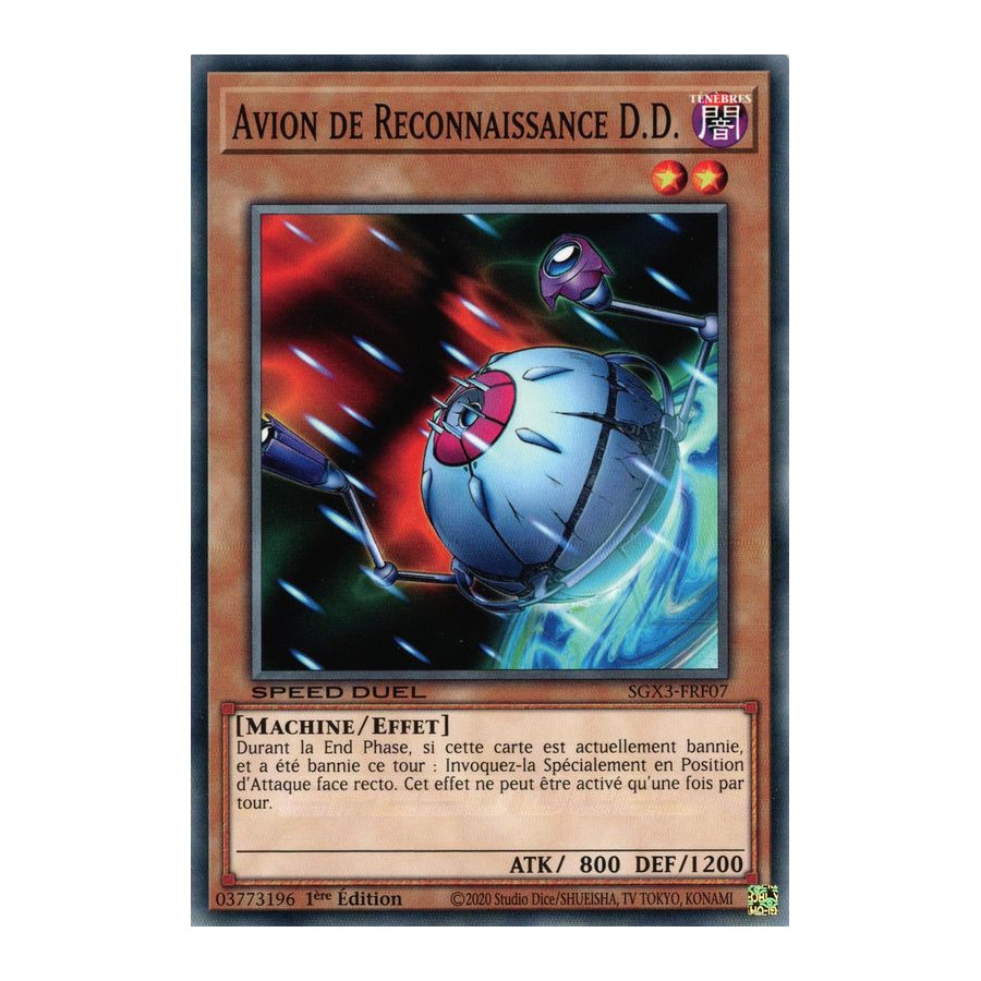 Yu-Gi-Oh TCG SGX3-FRF07 C Avion de Reconnaissance D.D. Speed Duel GX : Les Duellistes des Ombres