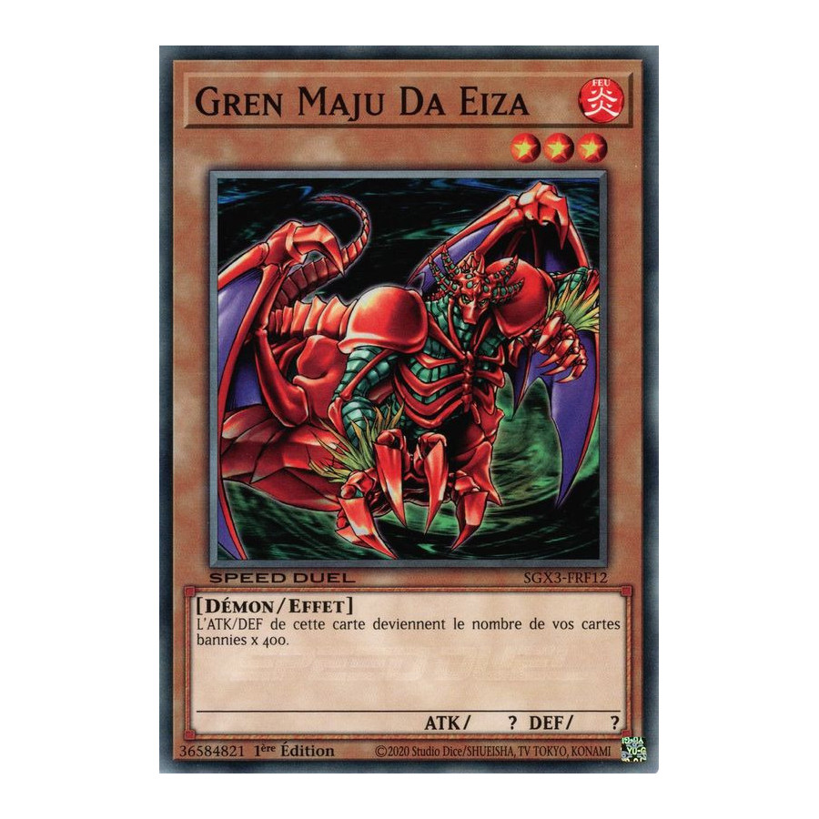 Yu-Gi-Oh TCG SGX3-FRF12 C Gren Maju Da Eiza Speed Duel GX : Les Duellistes des Ombres