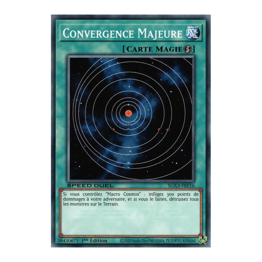 Yu-Gi-Oh TCG SGX3-FRF16 C Convergence Majeure Speed Duel GX : Les Duellistes des Ombres