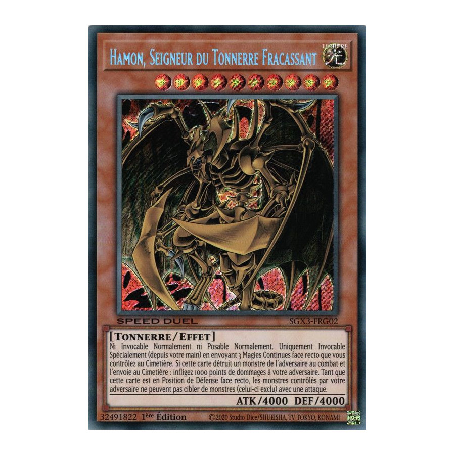 Yu-Gi-Oh TCG SGX3-FRG02 SE Hamon, Seigneur du Tonnerre Fracassant Speed Duel GX : Les Duellistes des Ombres