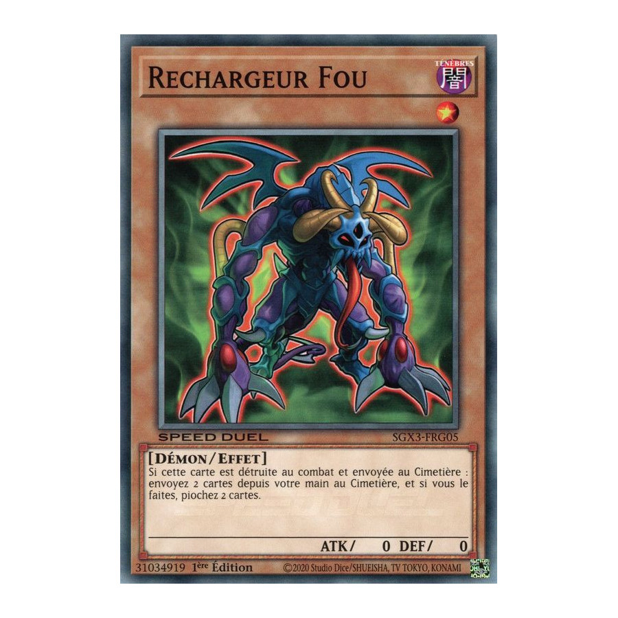 Yu-Gi-Oh TCG SGX3-FRG05 C Rechargeur Fou Speed Duel GX : Les Duellistes des Ombres