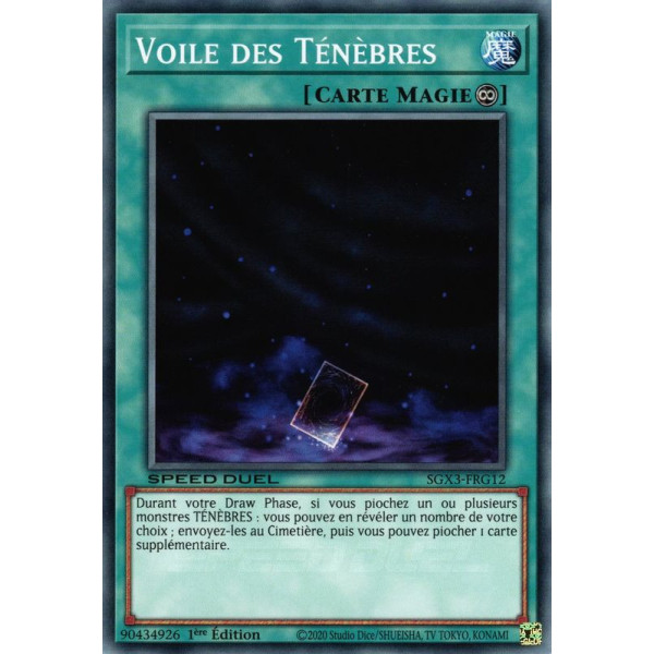 Yu-Gi-Oh TCG SGX3-FRG12 C Voile des Ténèbres Speed Duel GX : Les Duellistes des Ombres