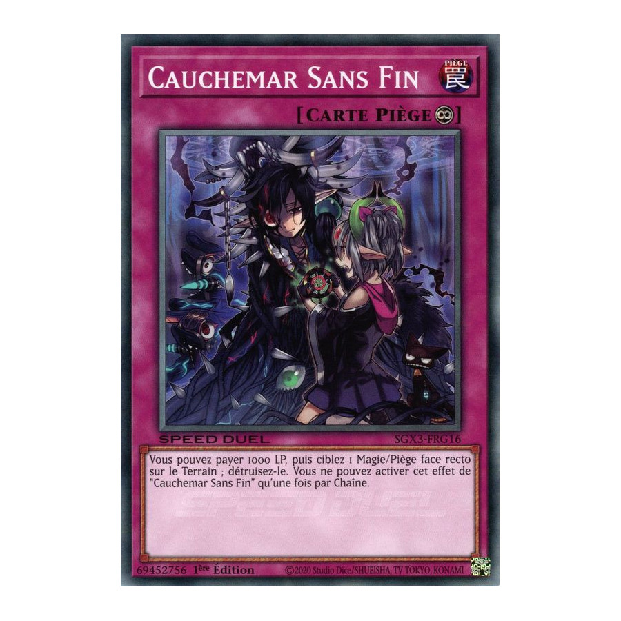 Yu-Gi-Oh TCG SGX3-FRG16 C Cauchemar Sans Fin Speed Duel GX : Les Duellistes des Ombres