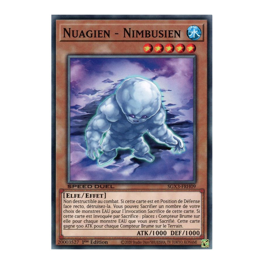 Yu-Gi-Oh TCG SGX3-FRH09 C Nuagien - Nimbusien Speed Duel GX : Les Duellistes des Ombres