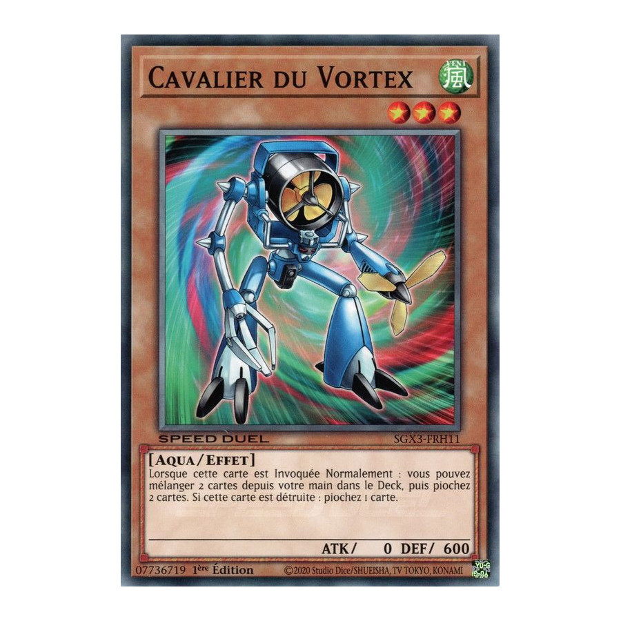 Yu-Gi-Oh TCG SGX3-FRH11 C Cavalier du Vortex Speed Duel GX : Les Duellistes des Ombres