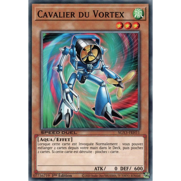 Yu-Gi-Oh TCG SGX3-FRH11 C Cavalier du Vortex Speed Duel GX : Les Duellistes des Ombres