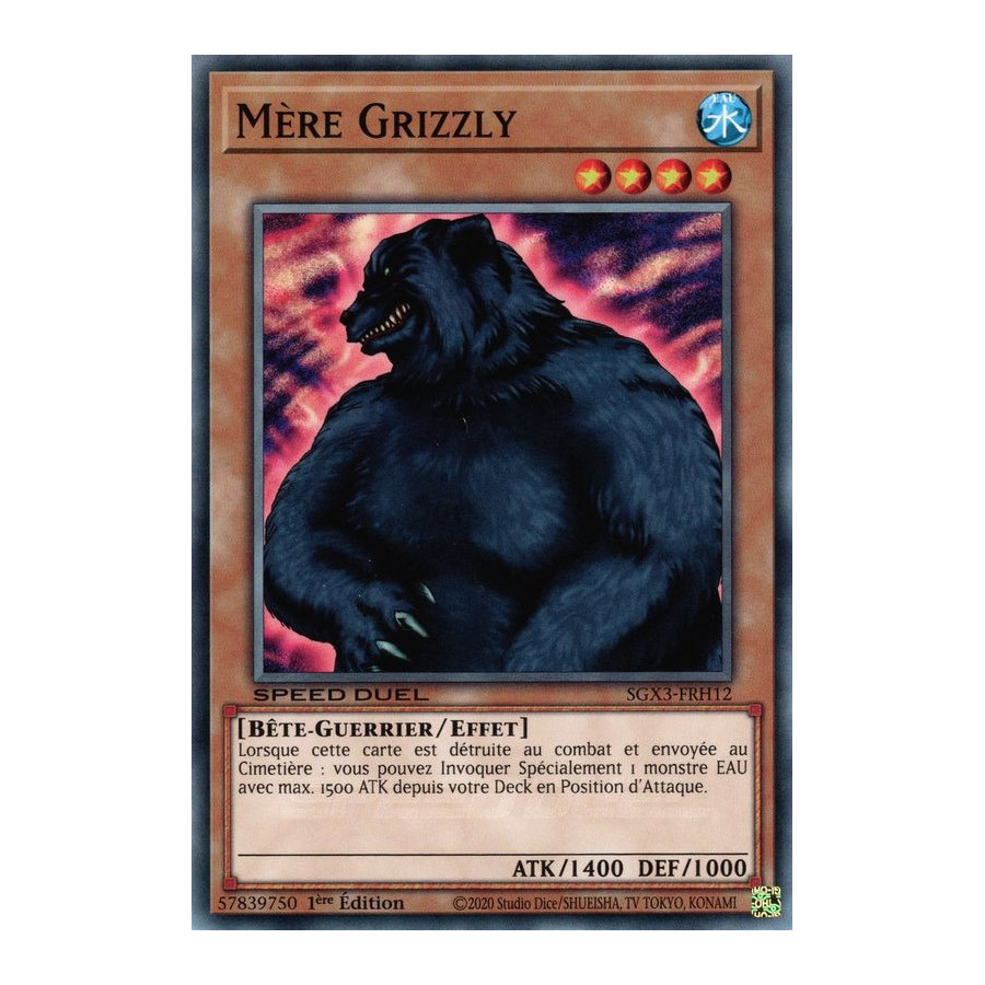 Yu-Gi-Oh TCG SGX3-FRH12 C Mère Grizzly Speed Duel GX : Les Duellistes des Ombres