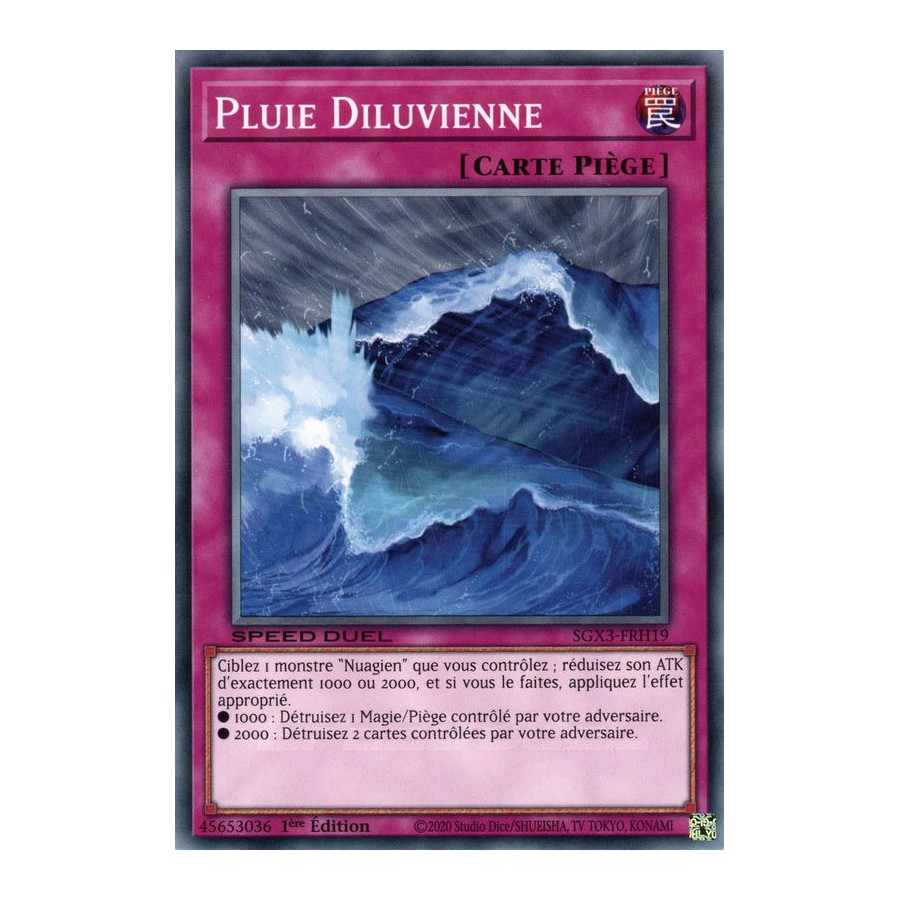 Yu-Gi-Oh TCG SGX3-FRH19 C Pluie Diluvienne Speed Duel GX : Les Duellistes des Ombres