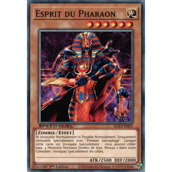 Yu-Gi-Oh TCG SGX3-FRI05 C Esprit du Pharaon Speed Duel GX : Les Duellistes des Ombres
