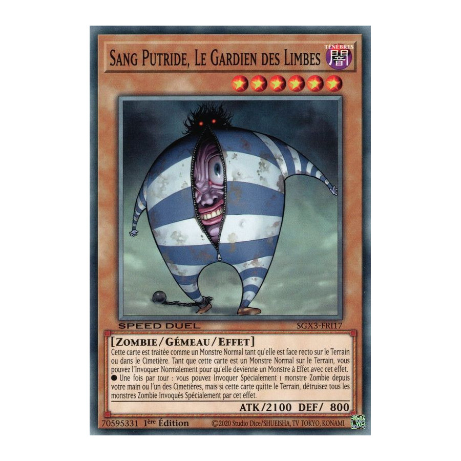 Yu-Gi-Oh TCG SGX3-FRI17 C Sang Putride, Le Gardien des Limbes Speed Duel GX : Les Duellistes des Ombres