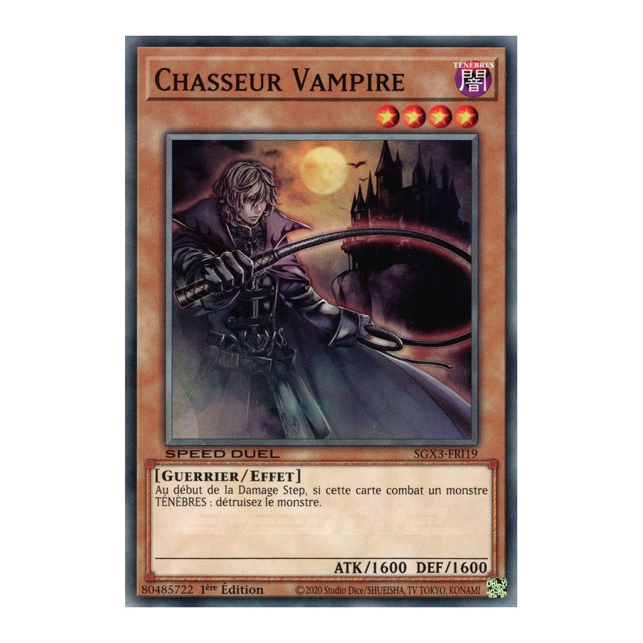 Yu-Gi-Oh TCG SGX3-FRI19 C Chasseur Vampire Speed Duel GX : Les Duellistes des Ombres