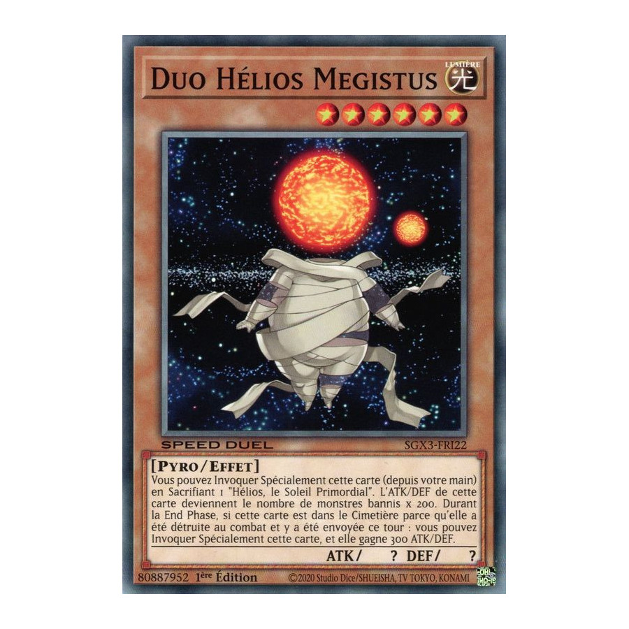 Yu-Gi-Oh TCG SGX3-FRI22 C Duo Hélios Megistus Speed Duel GX : Les Duellistes des Ombres