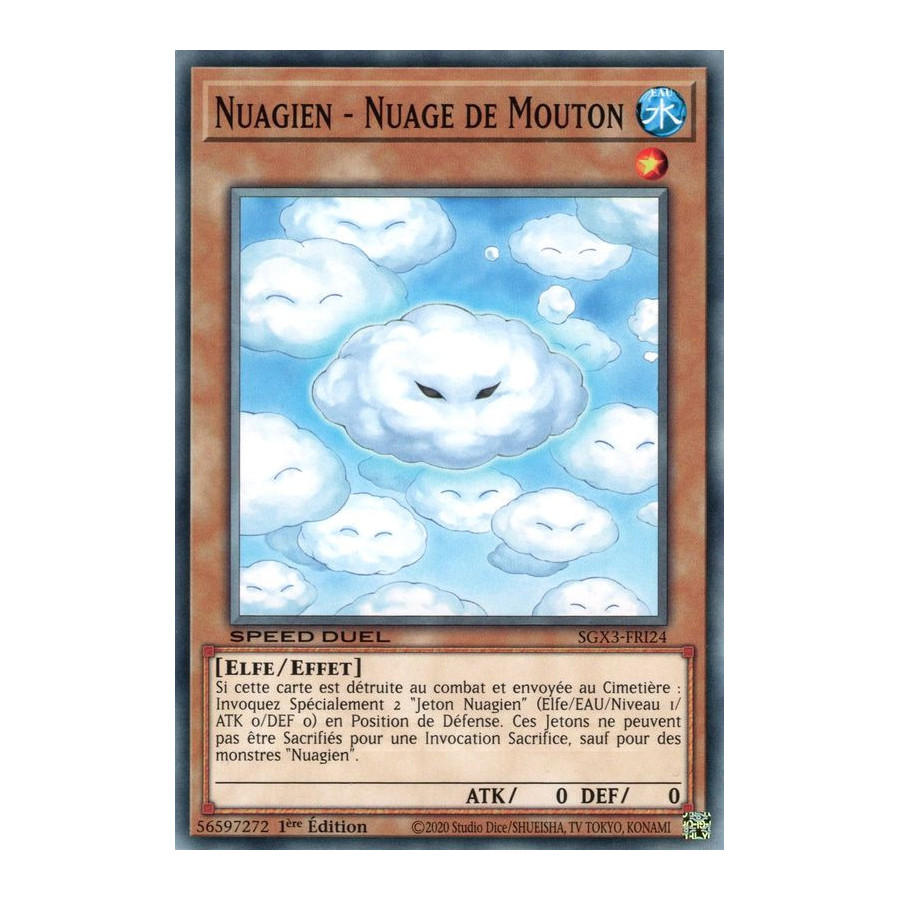 Yu-Gi-Oh TCG SGX3-FRI24 C Nuagien - Nuage de Mouton Speed Duel GX : Les Duellistes des Ombres