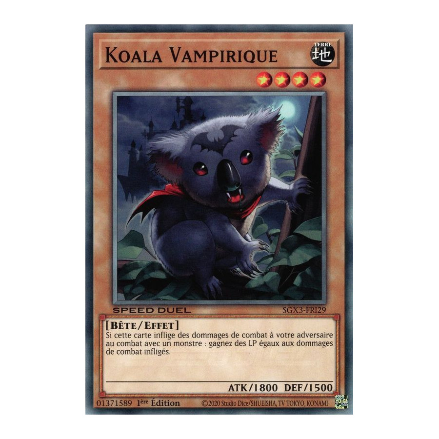 Yu-Gi-Oh TCG SGX3-FRI29 C Koala Vampirique Speed Duel GX : Les Duellistes des Ombres