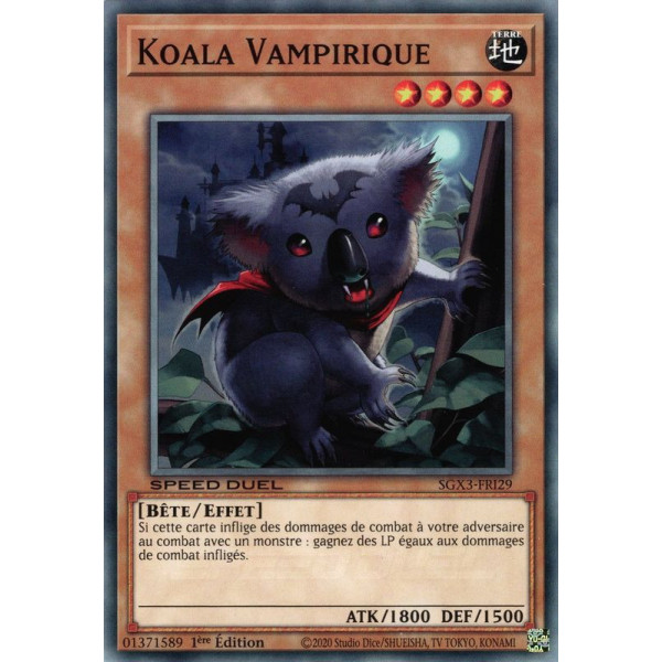 Yu-Gi-Oh TCG SGX3-FRI29 C Koala Vampirique Speed Duel GX : Les Duellistes des Ombres
