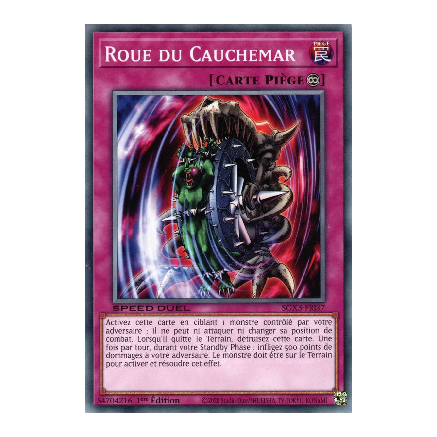 Yu-Gi-Oh TCG SGX3-FRI37 C Roue du Cauchemar Speed Duel GX : Les Duellistes des Ombres