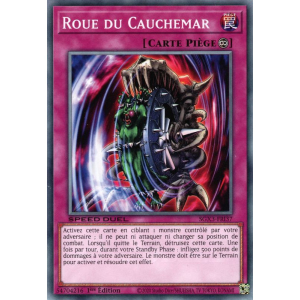 Yu-Gi-Oh TCG SGX3-FRI37 C Roue du Cauchemar Speed Duel GX : Les Duellistes des Ombres