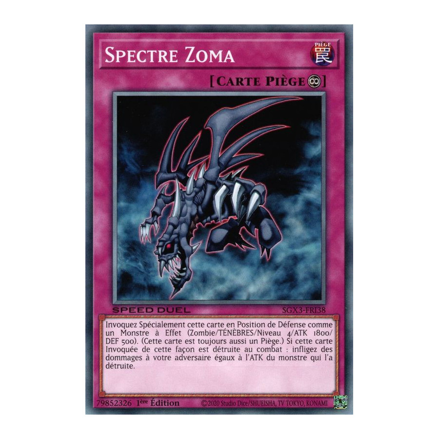 Yu-Gi-Oh TCG SGX3-FRI38 C Spectre Zoma Speed Duel GX : Les Duellistes des Ombres