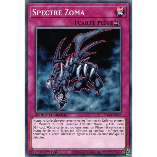 Yu-Gi-Oh TCG SGX3-FRI38 C Spectre Zoma Speed Duel GX : Les Duellistes des Ombres