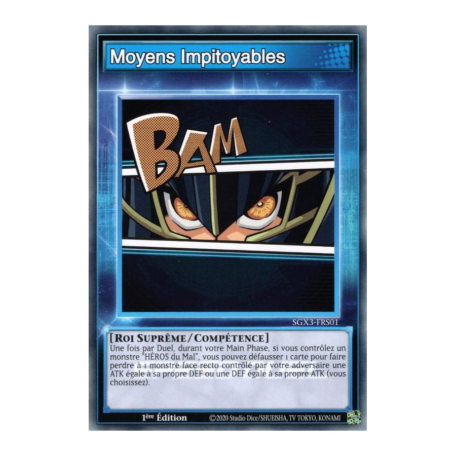 Yu-Gi-Oh TCG SGX3-FRS01 C Moyens Impitoyables Speed Duel GX : Les Duellistes des Ombres