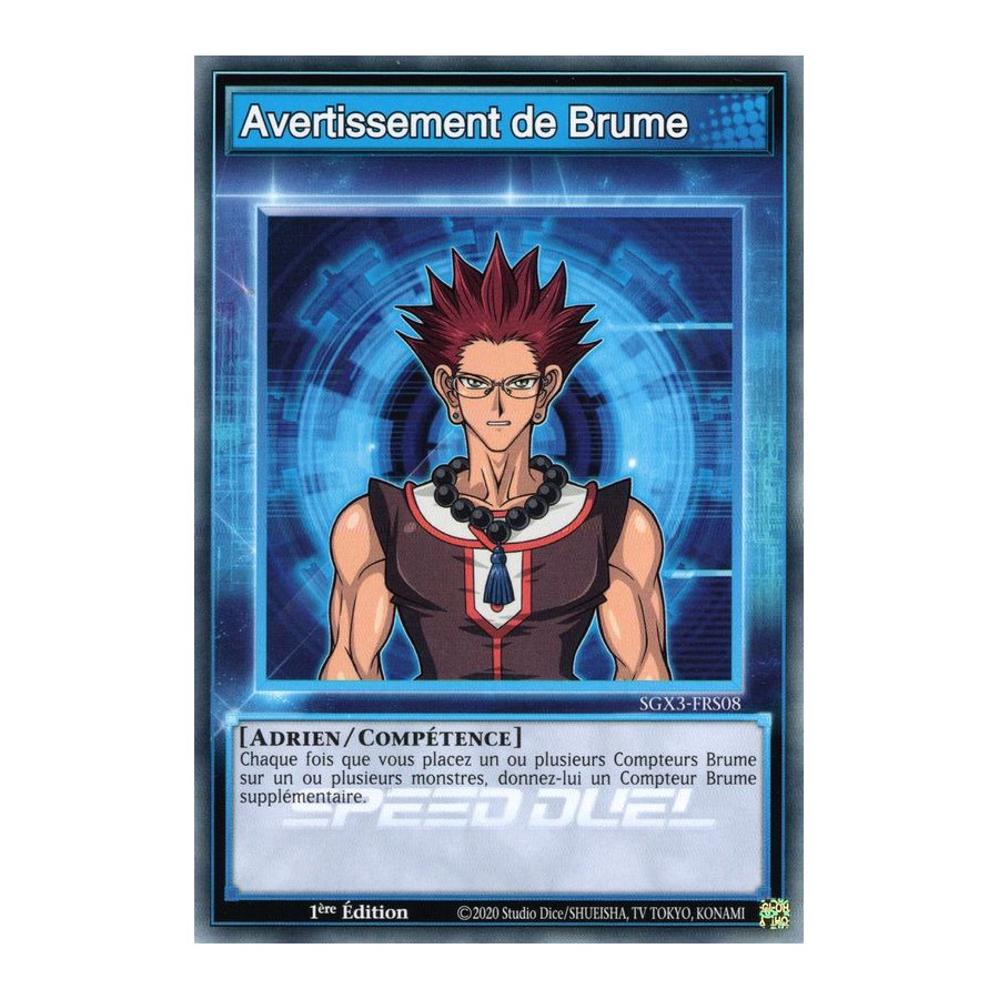 Yu-Gi-Oh TCG SGX3-FRS08 C Avertissement de Brume Speed Duel GX : Les Duellistes des Ombres