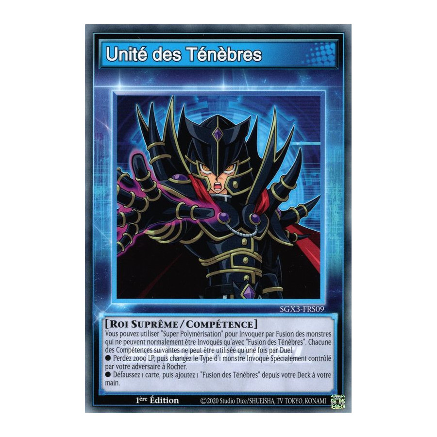 Yu-Gi-Oh TCG SGX3-FRS09 C Unité des Ténèbres Speed Duel GX : Les Duellistes des Ombres