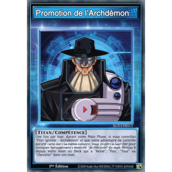 Yu-Gi-Oh TCG SGX3-FRS13 C Promotion de l'Archdémon Speed Duel GX : Les Duellistes des Ombres