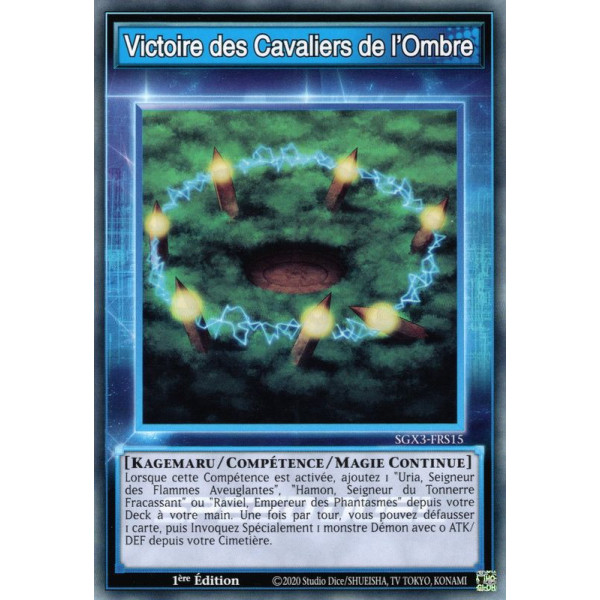 Yu-Gi-Oh TCG SGX3-FRS15 C Victoire des Cavaliers de l'Ombre Speed Duel GX : Les Duellistes des Ombres