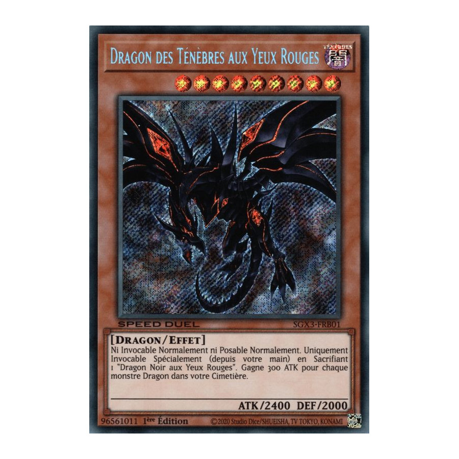 Yu-Gi-Oh TCG SGX3-FRB01 SE Dragon des Ténèbres aux Yeux Rouges Speed Duel GX : Les Duellistes des Ombres