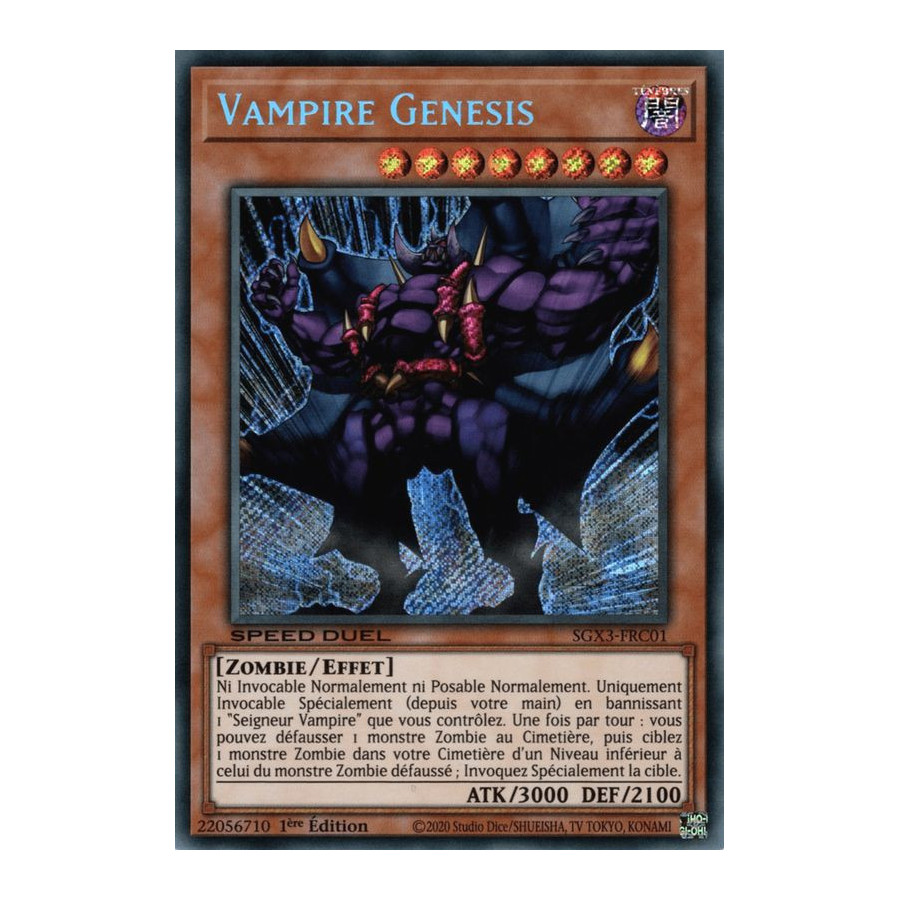 Yu-Gi-Oh TCG SGX3-FRC01 SE Vampire Genesis Speed Duel GX : Les Duellistes des Ombres