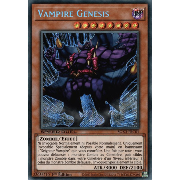 Yu-Gi-Oh TCG SGX3-FRC01 SE Vampire Genesis Speed Duel GX : Les Duellistes des Ombres