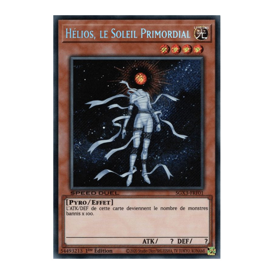 Yu-Gi-Oh TCG SGX3-FRF01 SE Hélios, le Soleil Primordial Speed Duel GX : Les Duellistes des Ombres