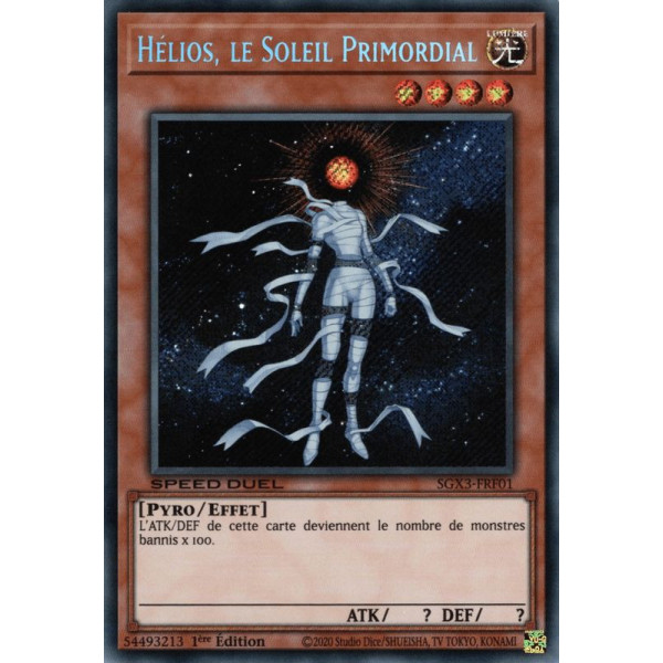 Yu-Gi-Oh TCG SGX3-FRF01 SE Hélios, le Soleil Primordial Speed Duel GX : Les Duellistes des Ombres