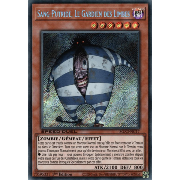 Yu-Gi-Oh TCG SGX3-FRI17 SE Sang Putride, Le Gardien des Limbes Speed Duel GX : Les Duellistes des Ombres