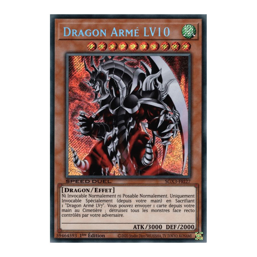 Yu-Gi-Oh TCG SGX3-FRI27 SE Dragon Armé LV10 Speed Duel GX : Les Duellistes des Ombres