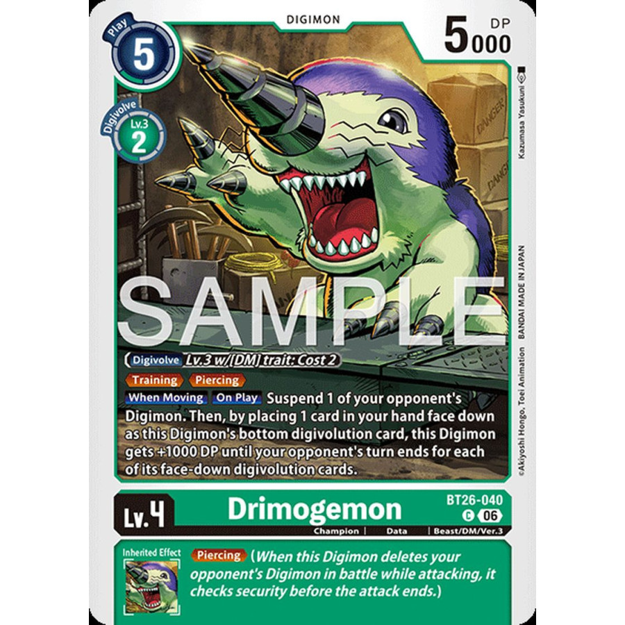 Digimon TCG BT26-040 Drimogemon C TIMELESS BONDS Card Game