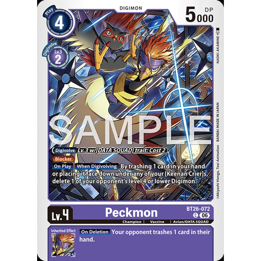 Digimon TCG BT26-072 Peckmon C TIMELESS BONDS Card Game